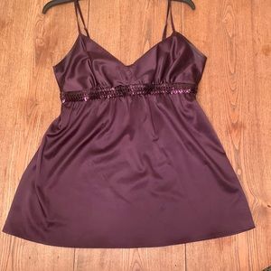 Express Purple Sequin Top